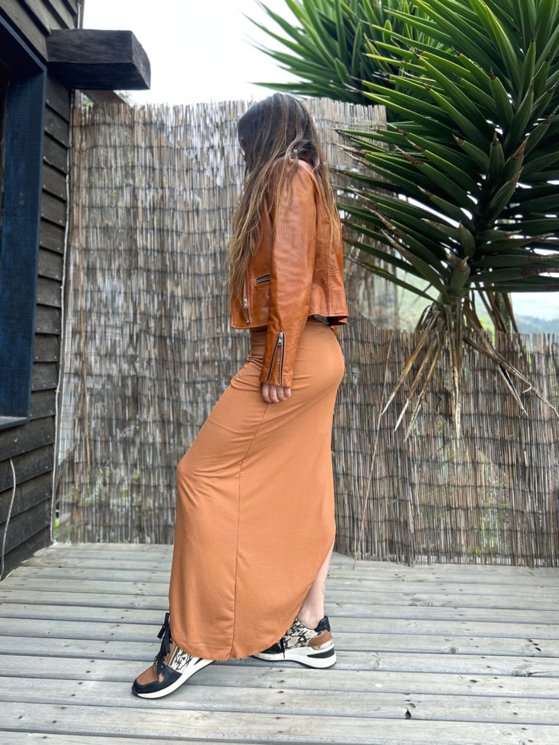 Falda Sirena Camel