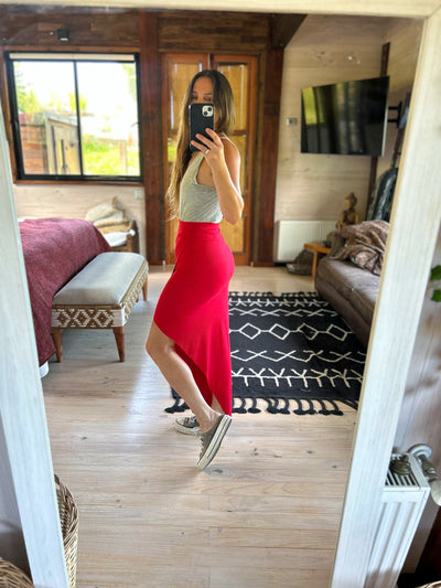 Falda Sirena roja