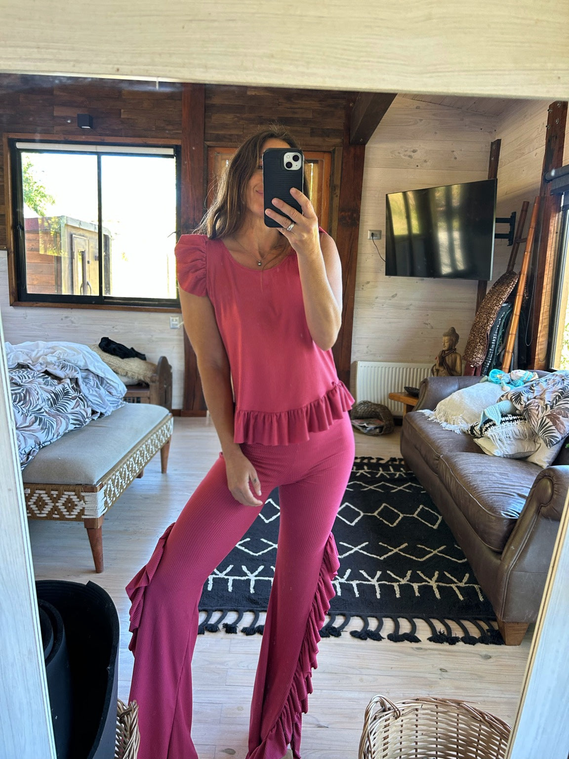 Conjunto vuelo abierto rosa ♻️