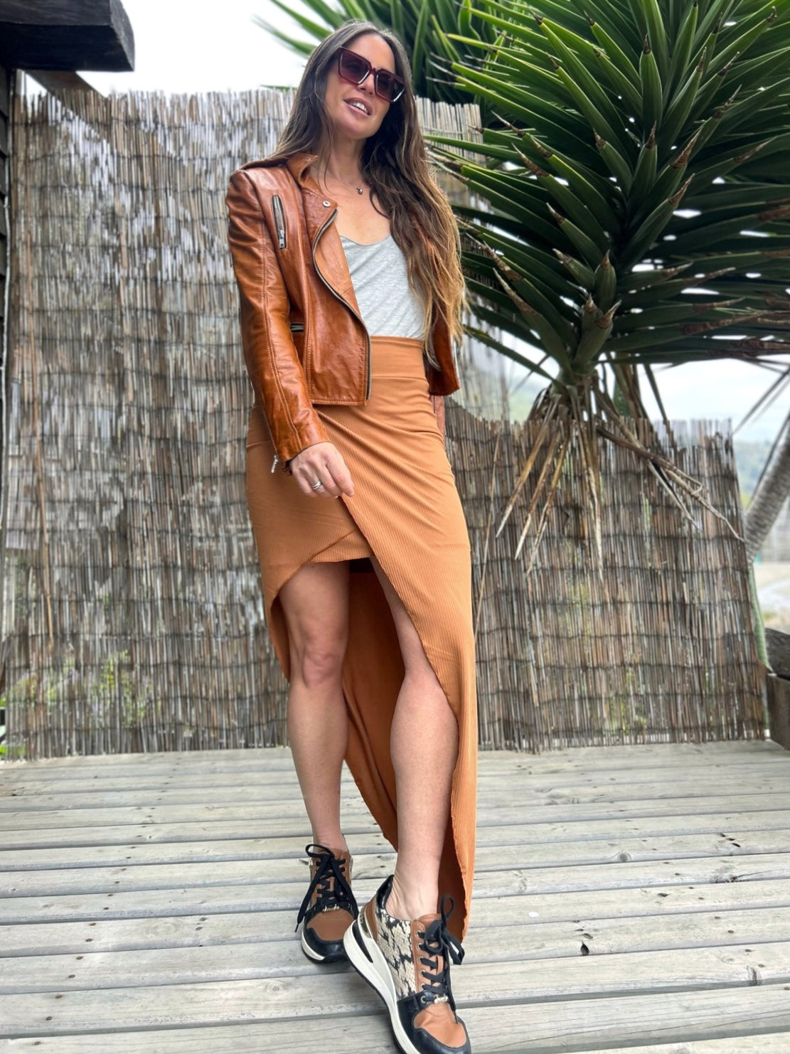 Falda Sirena Camel