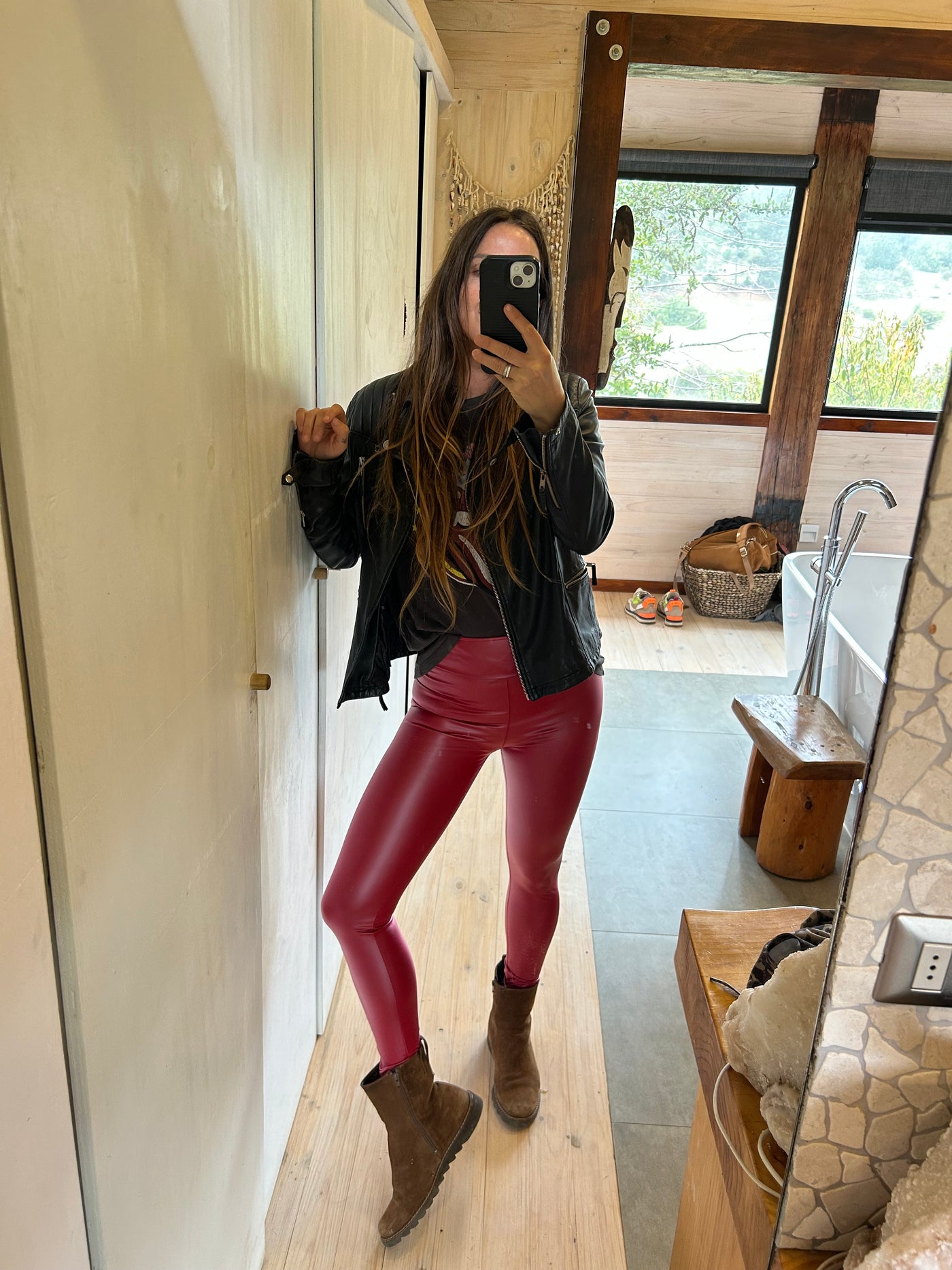 Patas Cuerina c/bolsillos Red Rock