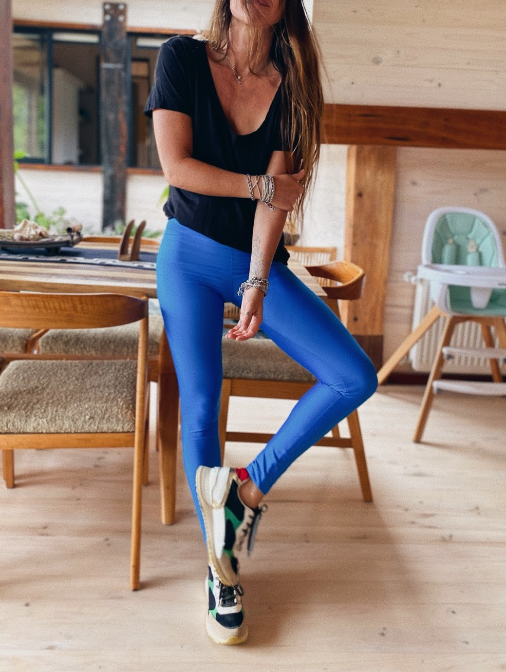 Patas lycra Blue electric c/bolsillos