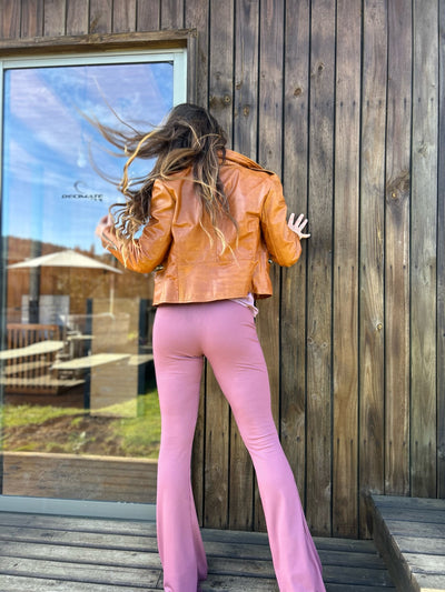 Pantalón Oxford Basic algodón s/bolsillos Rosa Palo