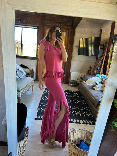 Conjunto vuelo abierto rosa ♻️