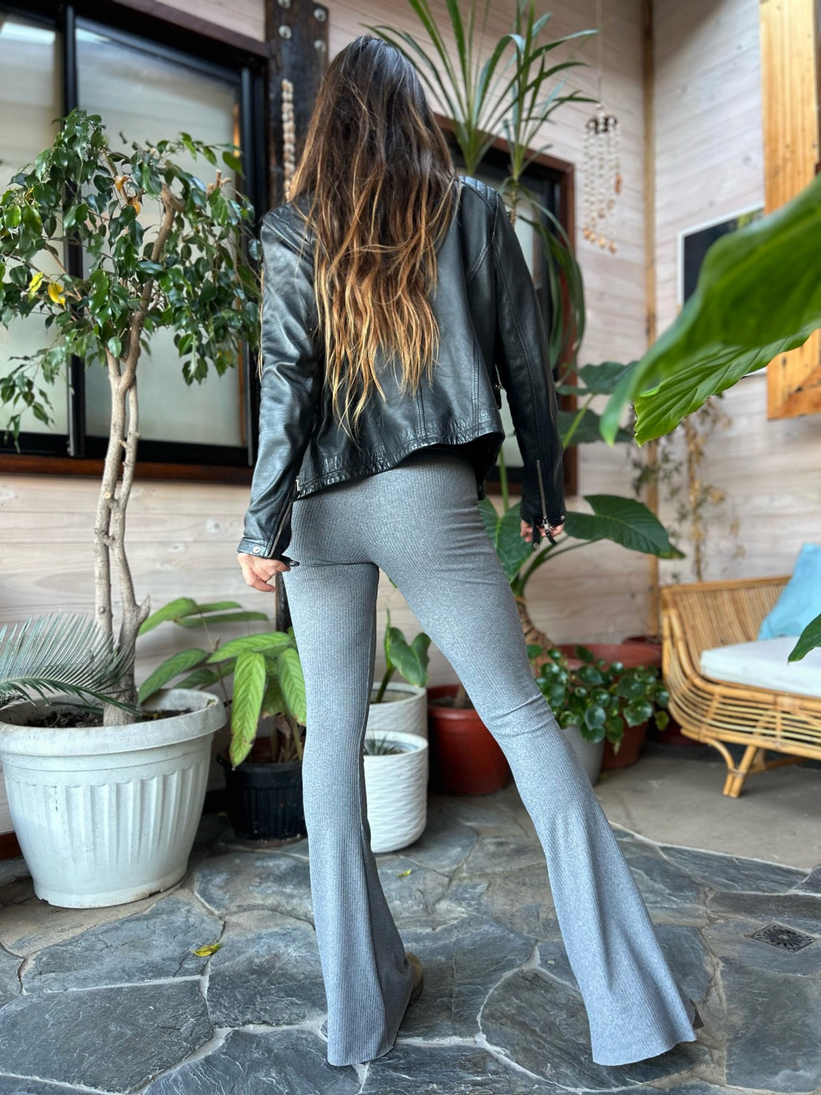 Pantalón Oxford Algodón Grafito S/bolsillos