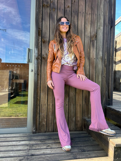 Pantalón Oxford Basic algodón s/bolsillos Rosa Palo