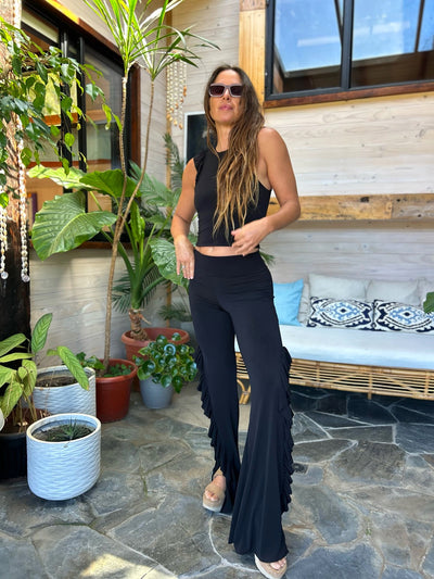 Conjunto Vuelo abierto Slim negro