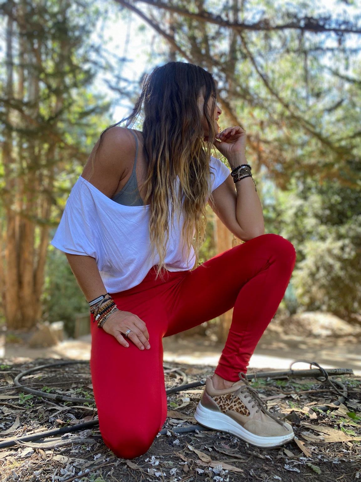 PRE VENTA Patas Lycra Roja s/bolsillos