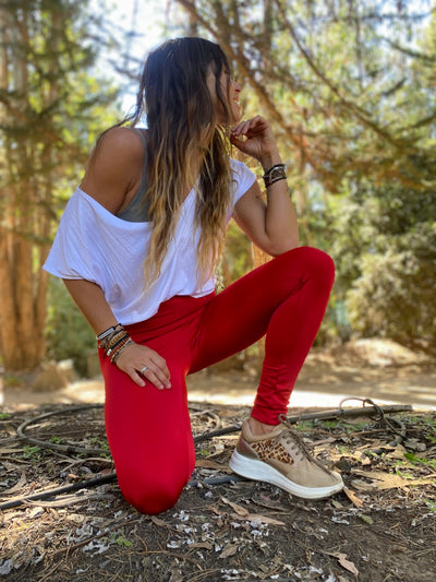 PRE VENTA Patas Lycra Roja s/bolsillos